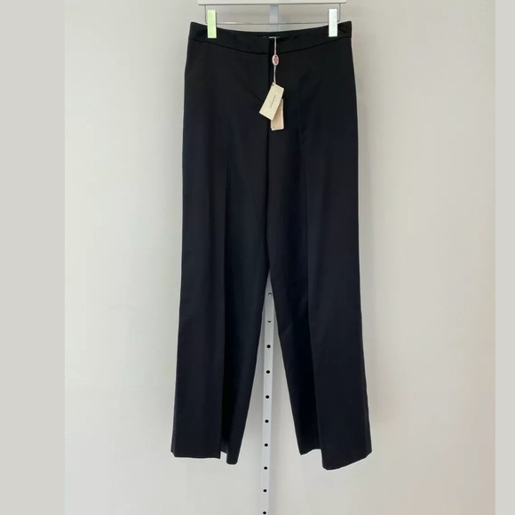 EMILIO PUCCI BLACK COTTON SILK TROUSERS SIZE IT 44 / US 10 NWTS! - Picture 6 of 17